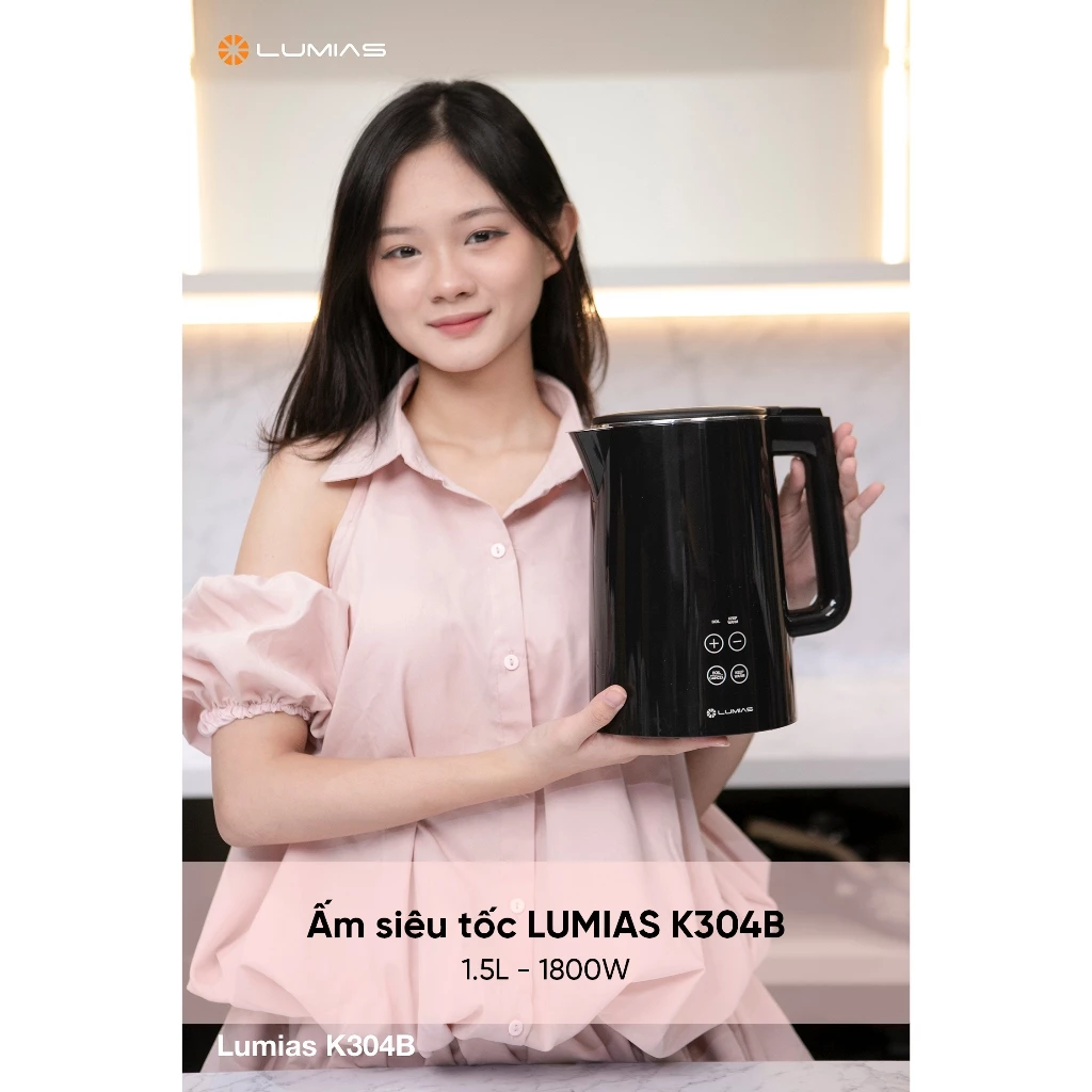 Ấm siêu tốc Lumias K304B 1,5L - Chính hãng Ấm siêu tốc Lumias K304B