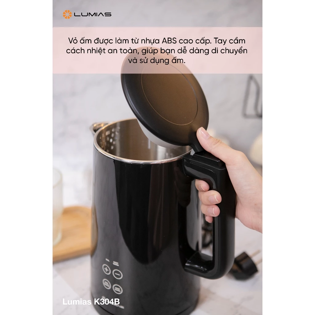 Ấm siêu tốc Lumias K304B 1,5L - Chính hãng Ấm siêu tốc Lumias K304B