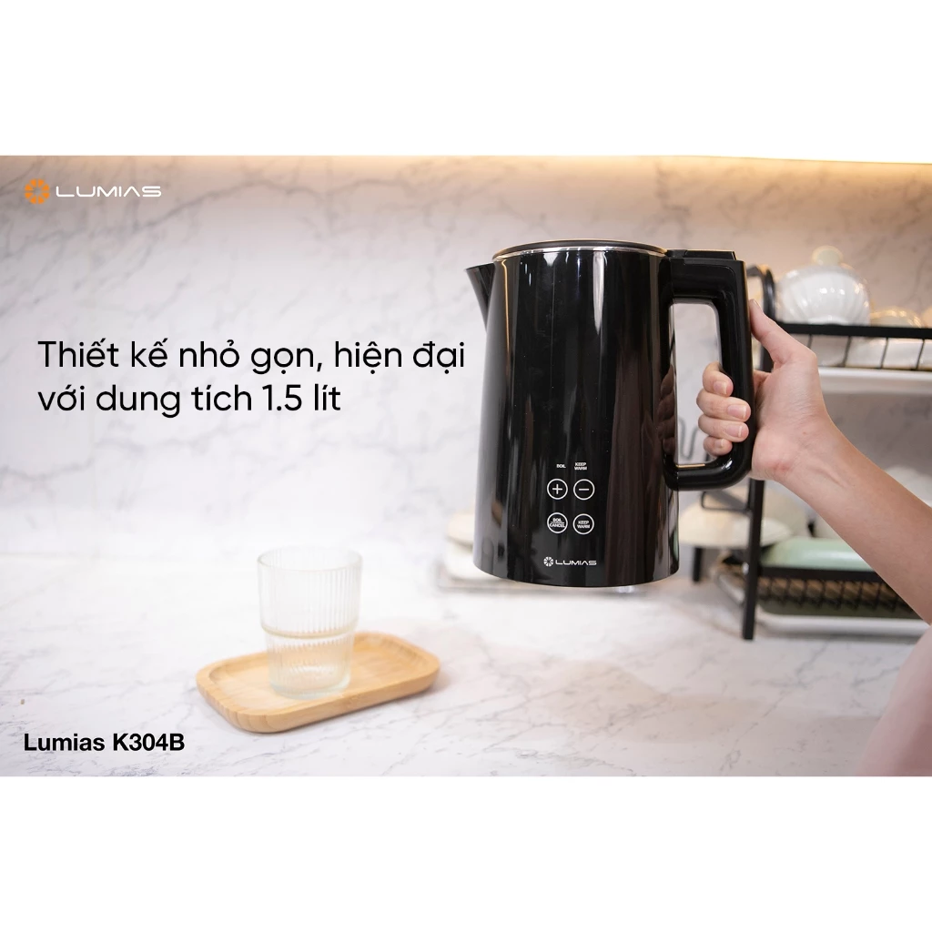 Ấm siêu tốc Lumias K304B 1,5L - Chính hãng Ấm siêu tốc Lumias K304B