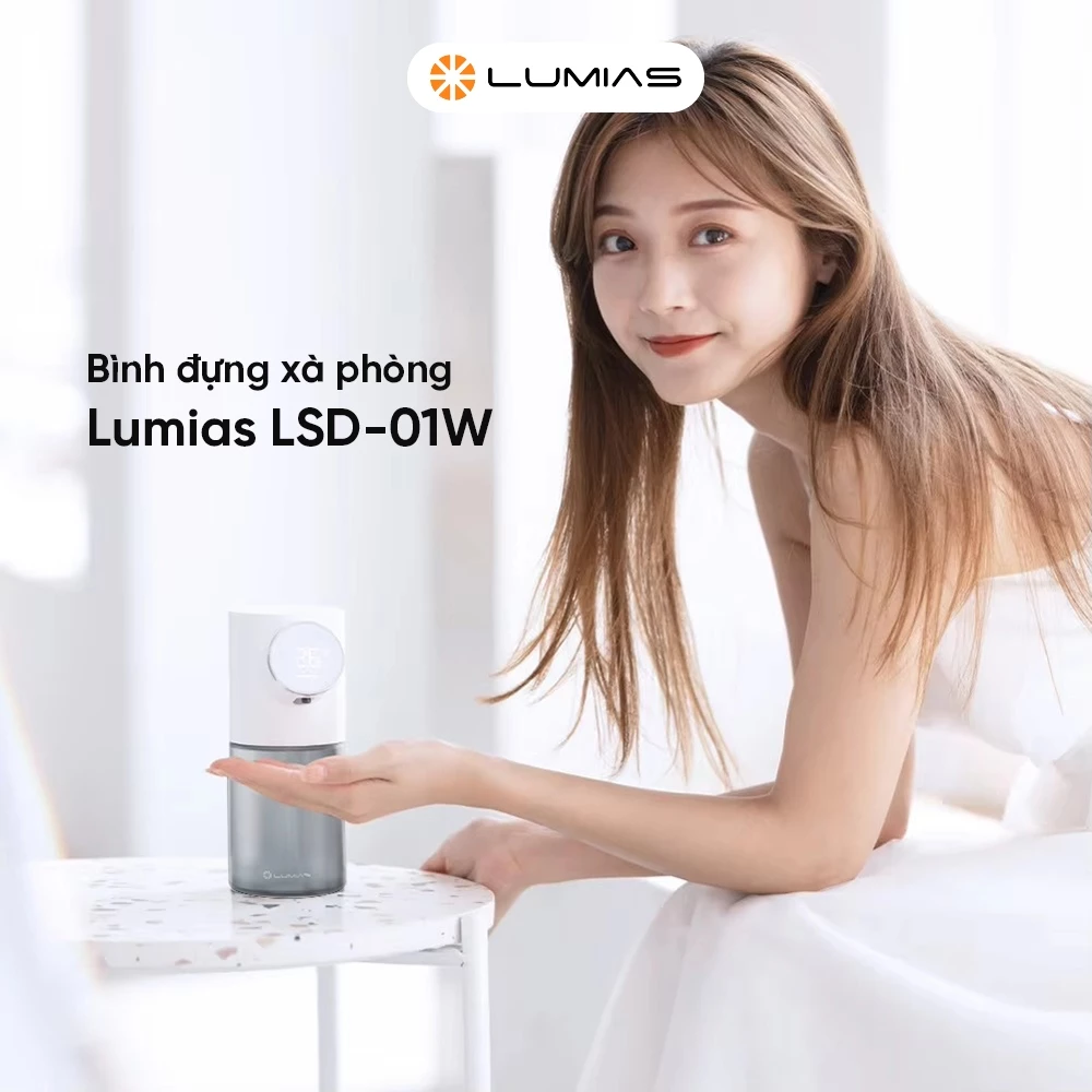 Bình đựng xà phòng Lumias LSD-01W - Chính hãng Bình đựng xà phòng rửa tay Lumias LSD-01W