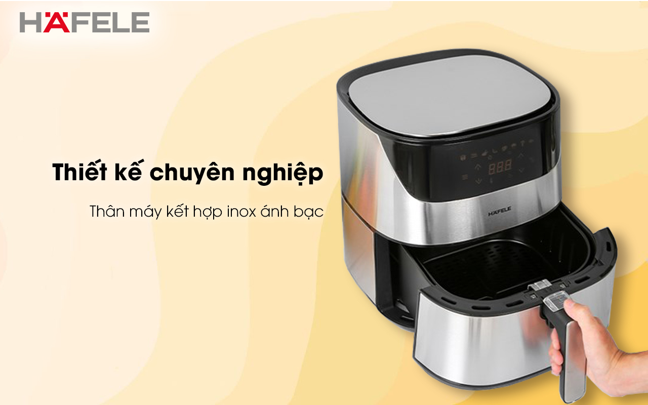 HAFELE AF-T5A – Nồi chiên không dầu dung tích 5 lít - Chính hãng - BH 24 tháng Nồi chiên không dầu HAFELE AF-T5A thiết kế chuyên nghiệp