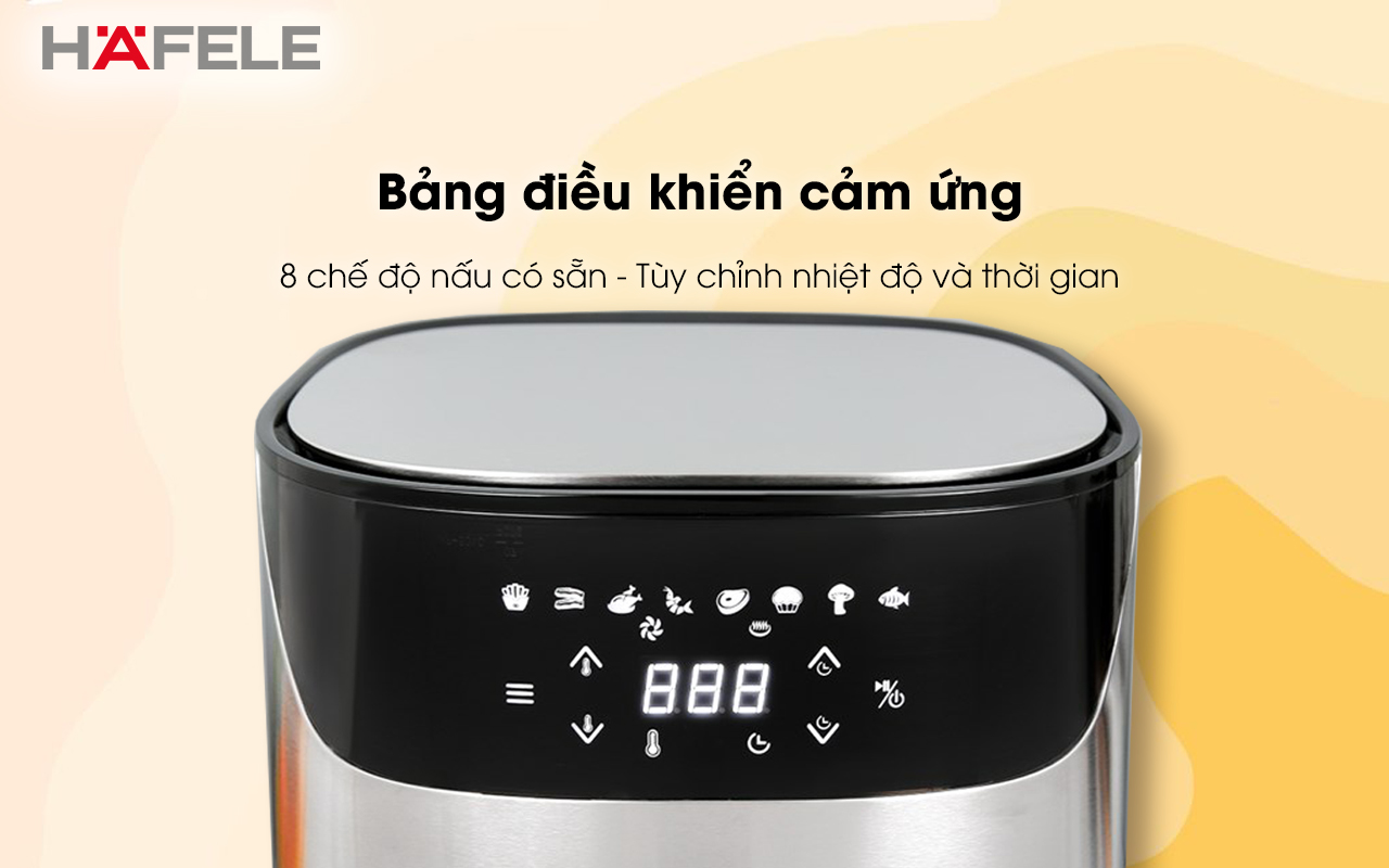 HAFELE AF-T5A – Nồi chiên không dầu dung tích 5 lít - Chính hãng - BH 24 tháng Nồi chiên không dầu HAFELE AF-T5A bảng điều khiển cảm ứng