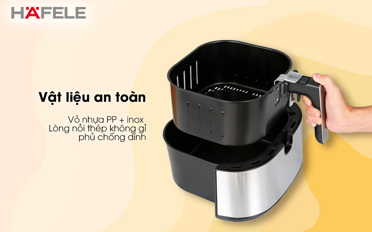 HAFELE AF-T5A – Nồi chiên không dầu dung tích 5 lít - Chính hãng - BH 24 tháng Nồi chiên không dầu HAFELE AF-T5A vật liệu an toàn