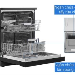 HAFELE HDW-F601B – 535.29.670 – Máy rửa chén độc lập (14 bộ bát đĩa) – Chính hãng – BH 24 tháng Máy rửa chén độc lập HAFELE HDW-F601B