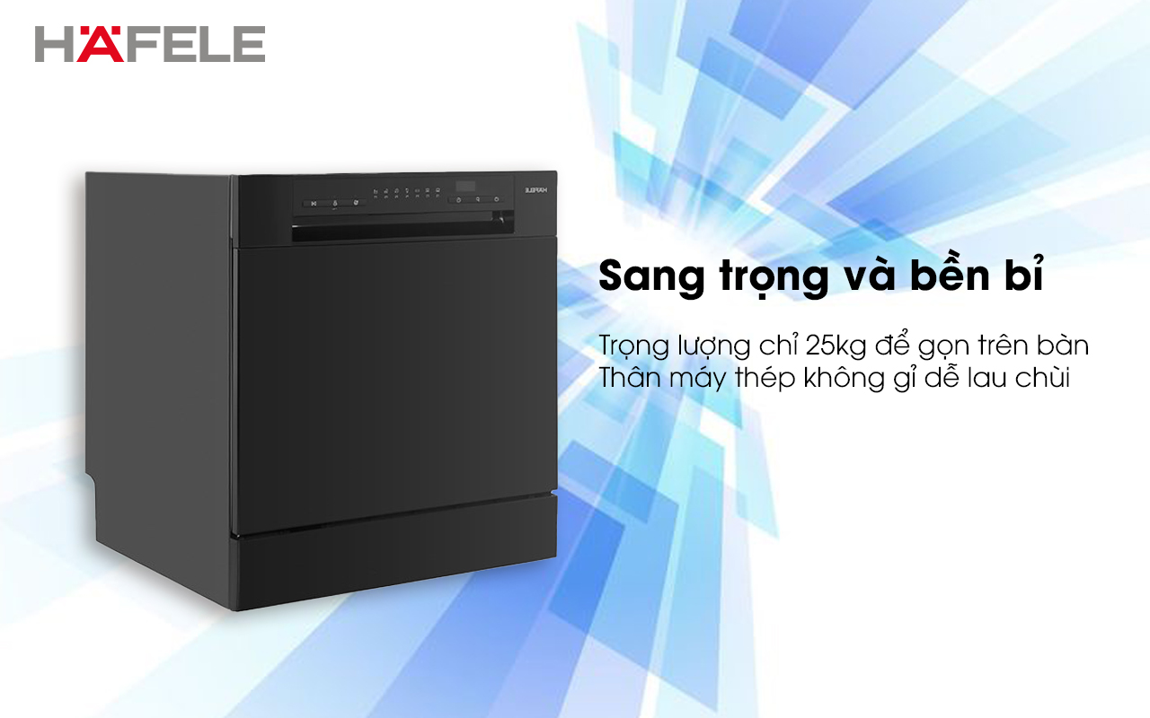 Máy rửa chén mini HAFELE HDW-T5531B sang trọng và bền bỉ