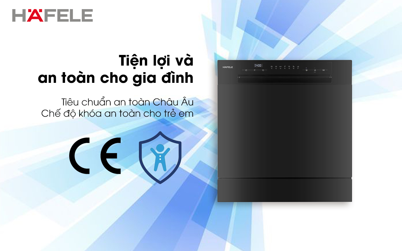 Máy rửa chén mini HAFELE HDW-T5531B tiện lợi và an toàn cho gia đình