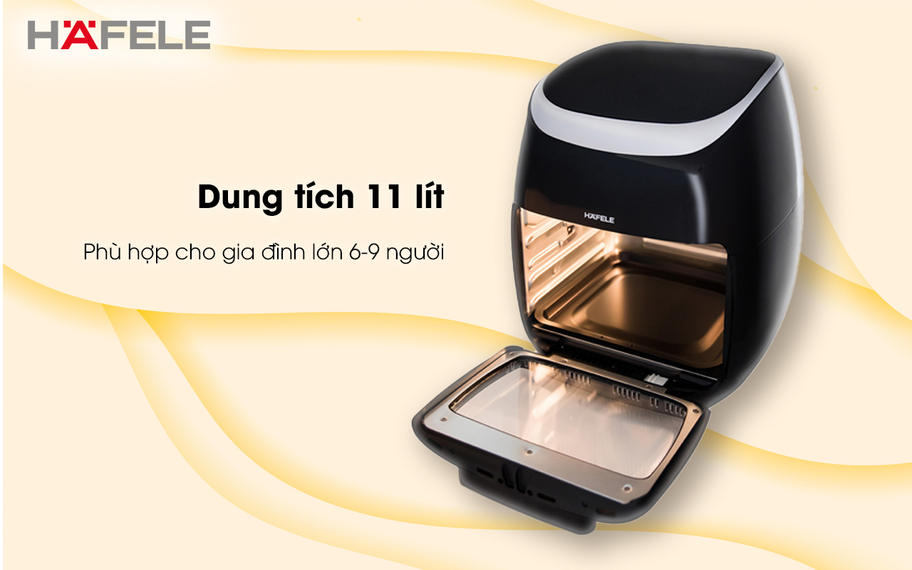 HAFELE HS-AF1102B – Nồi chiên không dầu 11 lít – Chính hãng – BH 24 tháng Nồi chiên không dầu HAFELE HS-AF1102B phù hợp với đại gia đình