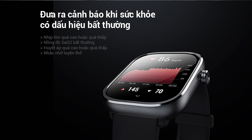 Đồng hồ thông minh Mibro C4 XPAW021 – BH 12 tháng – Chính hãng Đồng hồ thông minh Mibro C4 cảnh báo sức khỏe