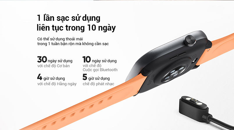 Đồng hồ thông minh Mibro C4 XPAW021 – BH 12 tháng – Chính hãng Đồng hồ thông minh Mibro C4 thời lượng pin