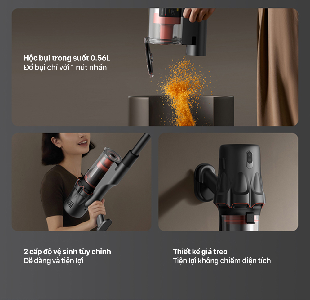 Máy hút bụi cầm tay không dây Deerma T30W - Chính hãng