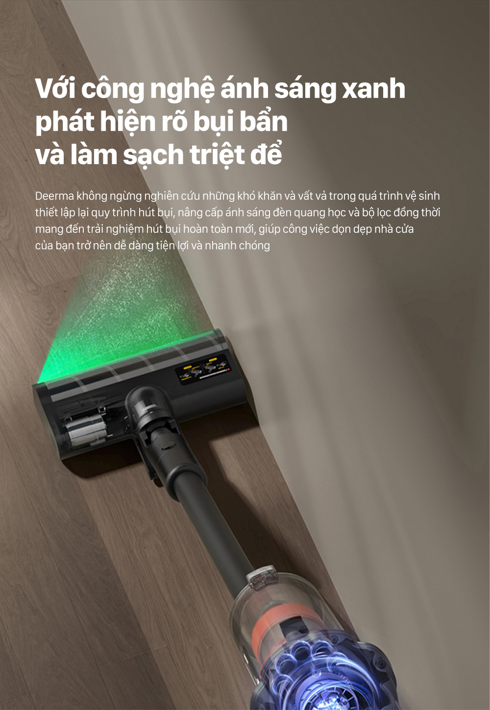 Máy hút bụi cầm tay không dây Deerma T30W - Chính hãng