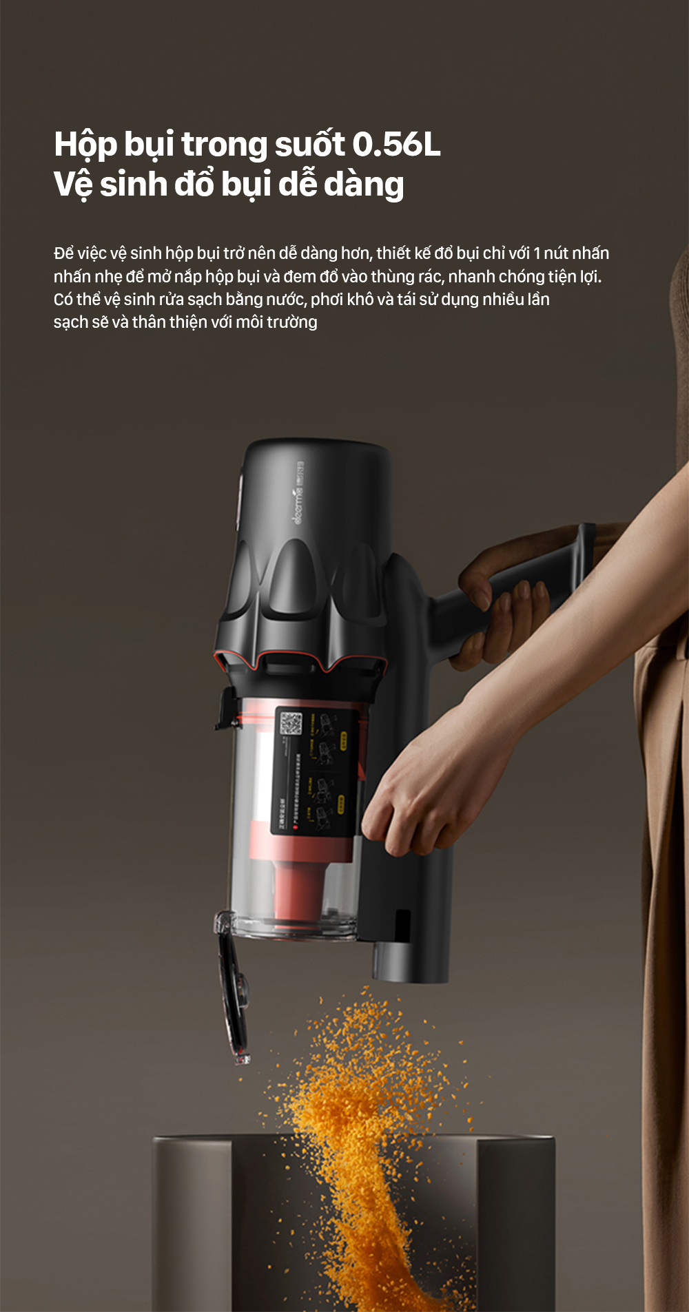 Máy hút bụi cầm tay không dây Deerma T30W - Chính hãng