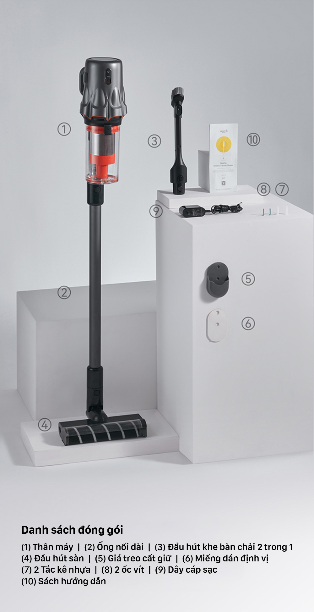 Máy hút bụi cầm tay không dây Deerma T30W - Chính hãng Máy hút bụi cầm tay không dây Deerma T30W - Chính hãng