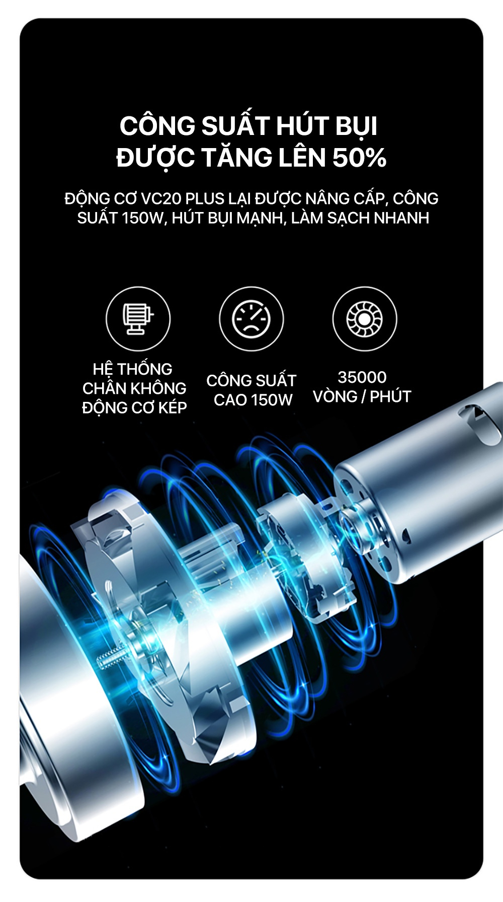 Máy hút bụi cầm tay không dây Deerma VC20Plus - Chính hãng