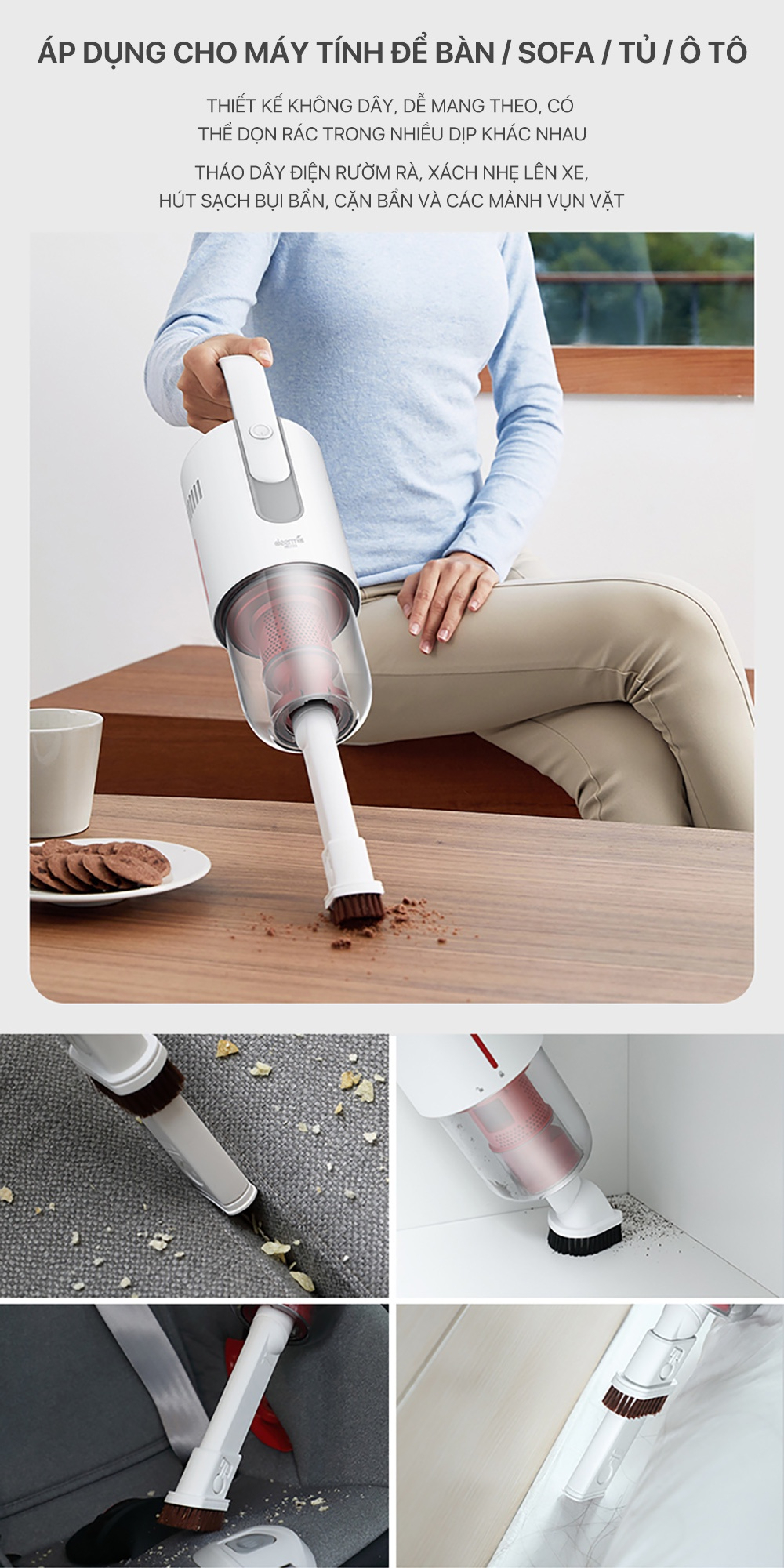 Máy hút bụi cầm tay không dây Deerma VC20Plus - Chính hãng