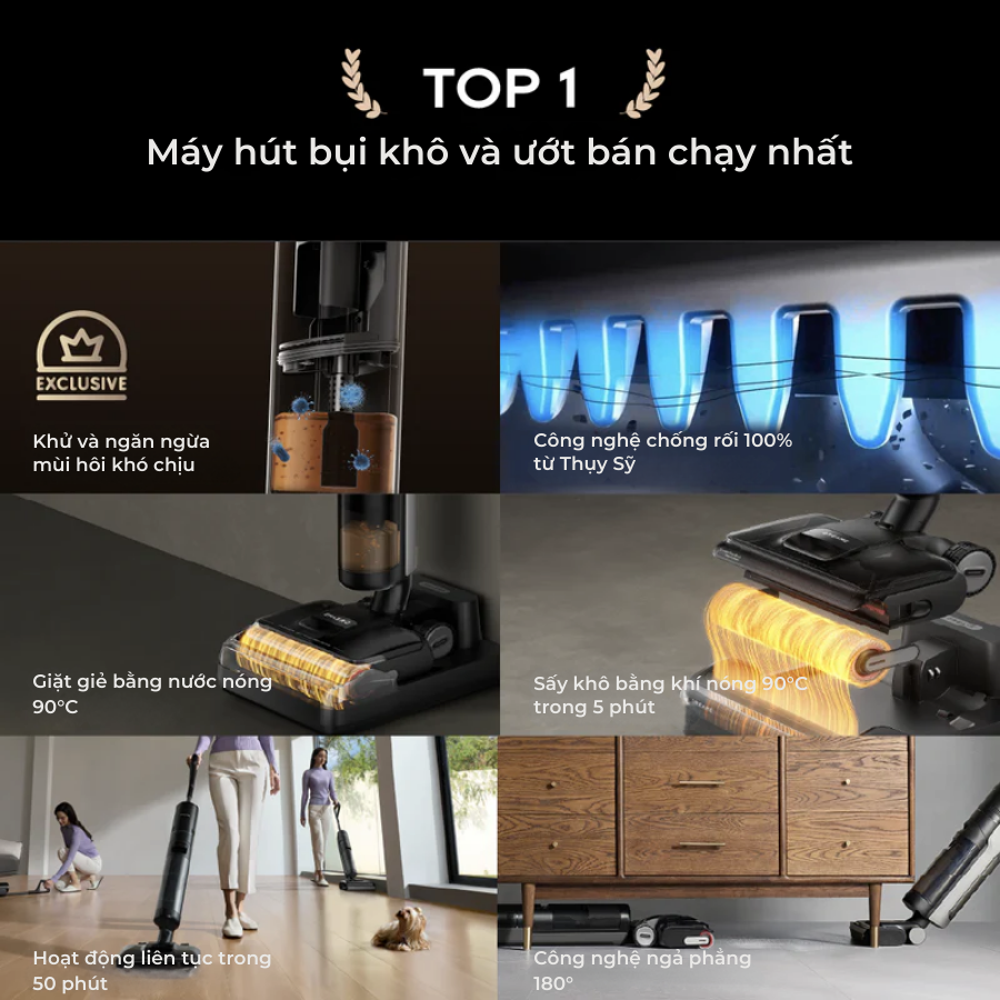 Máy hút bụi lau sàn Dreame H13 Pro Flexreach - Chính hãng