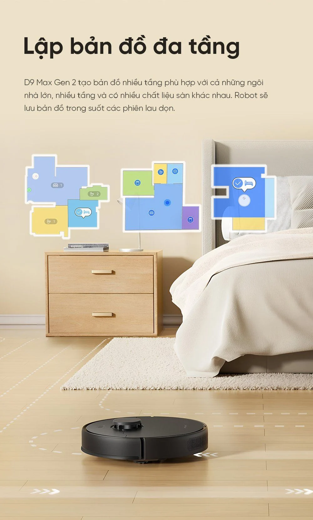 Robot hút bụi lau sàn Dreame D9 Max Gen 2