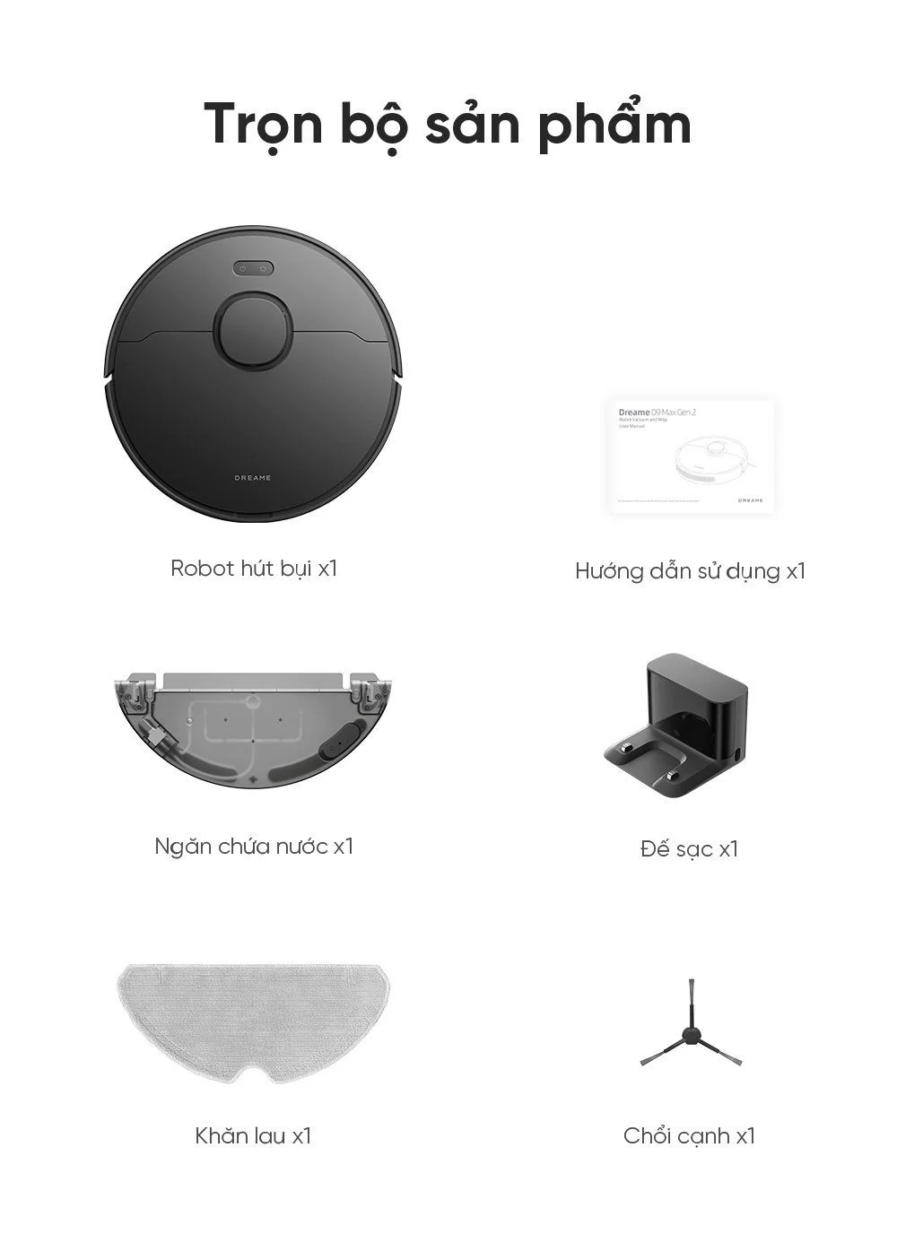 Robot hút bụi lau sàn Dreame D9 Max Gen 2