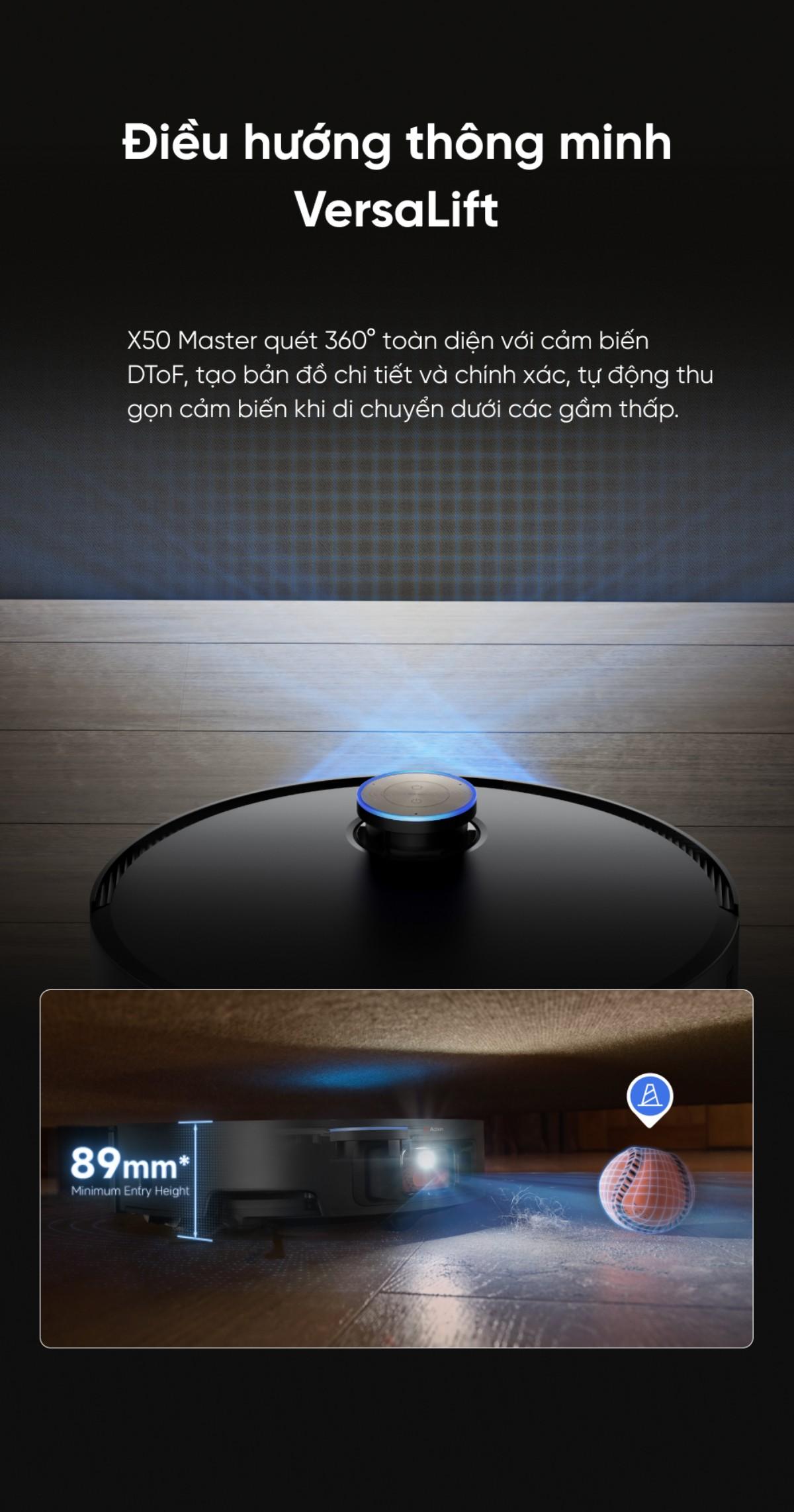 Robot hút bụi lau sàn Dreame X50 Master