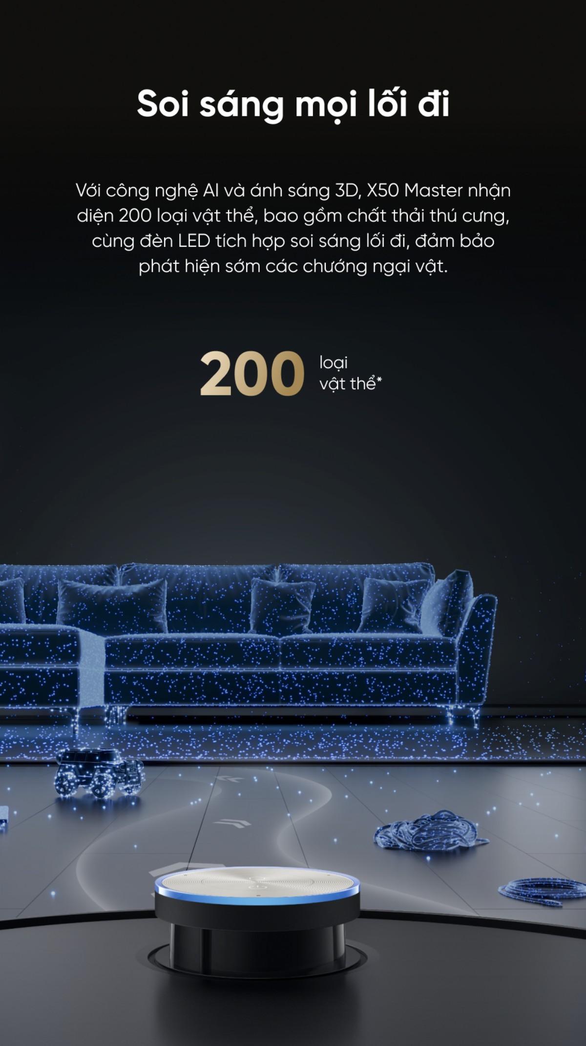 Robot hút bụi lau sàn Dreame X50 Master