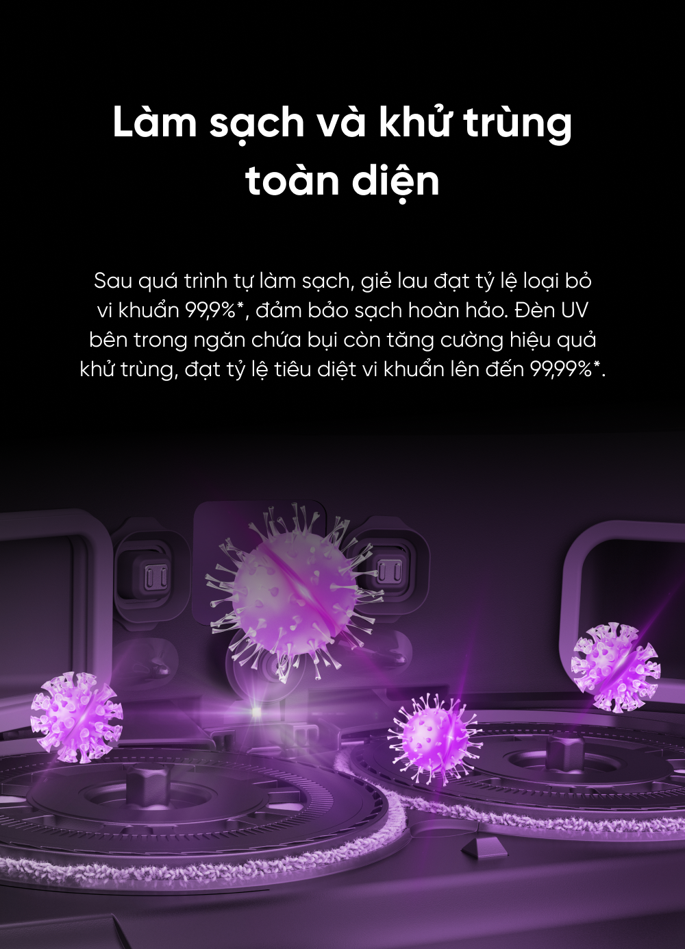 Robot hút bụi lau sàn Dreame X50 Master