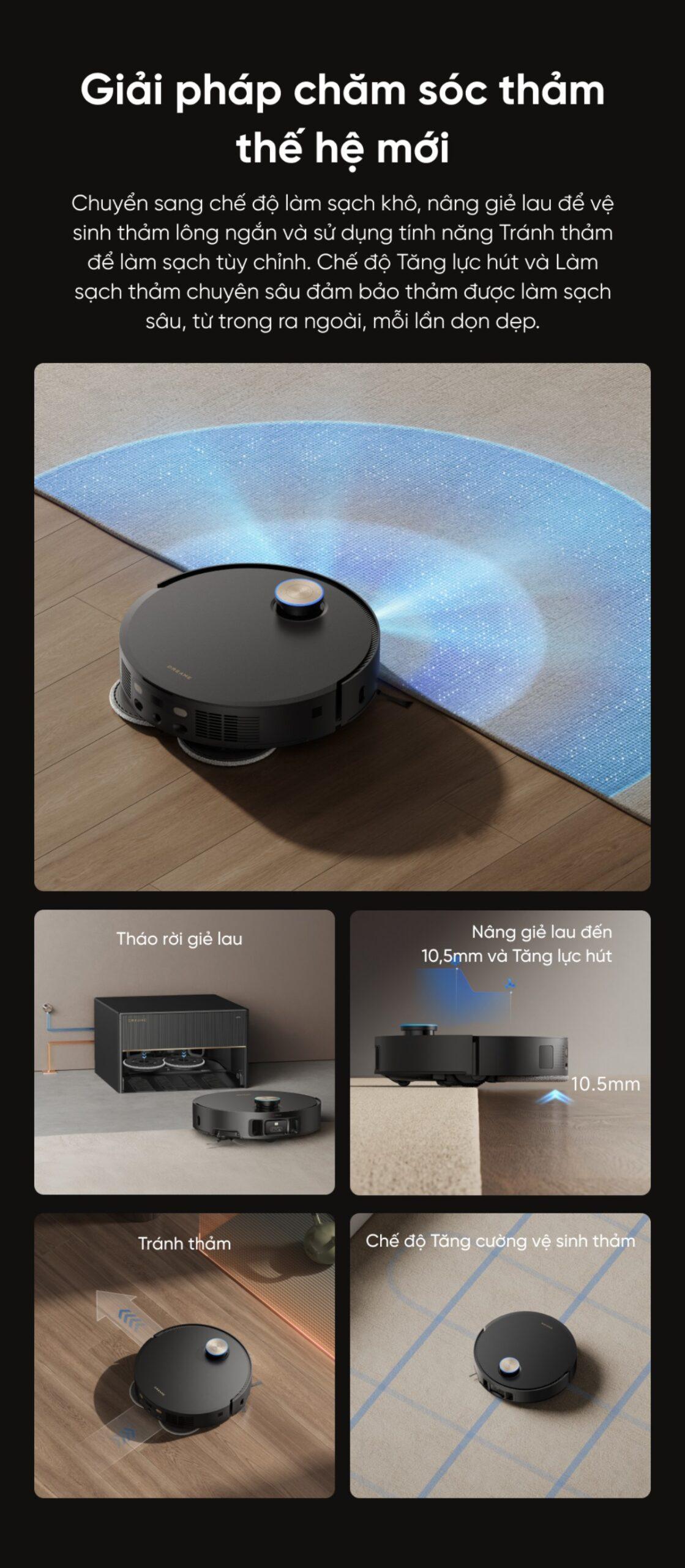 Robot hút bụi lau sàn Dreame X50 Master