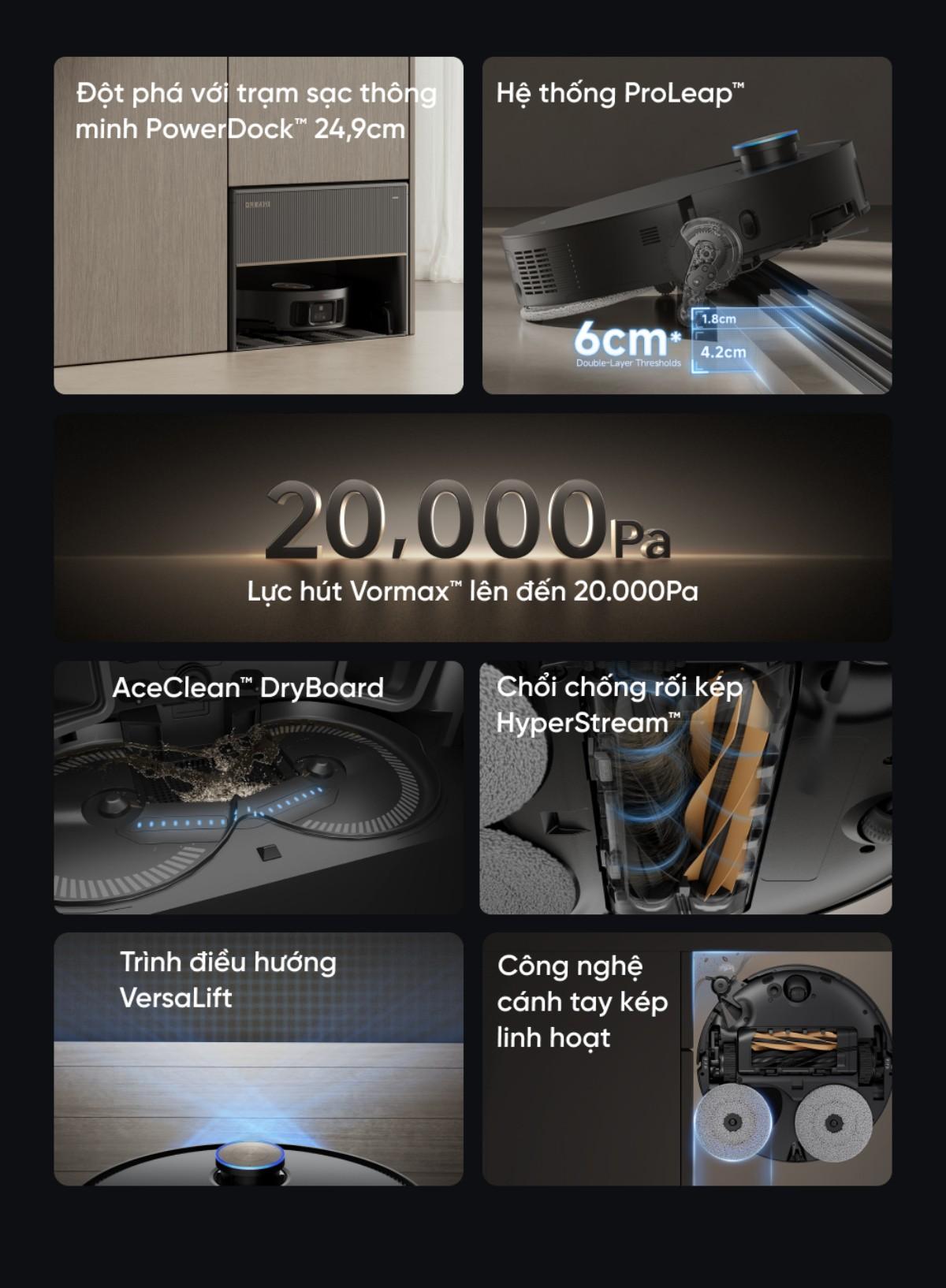 Robot hút bụi lau sàn Dreame X50 Master