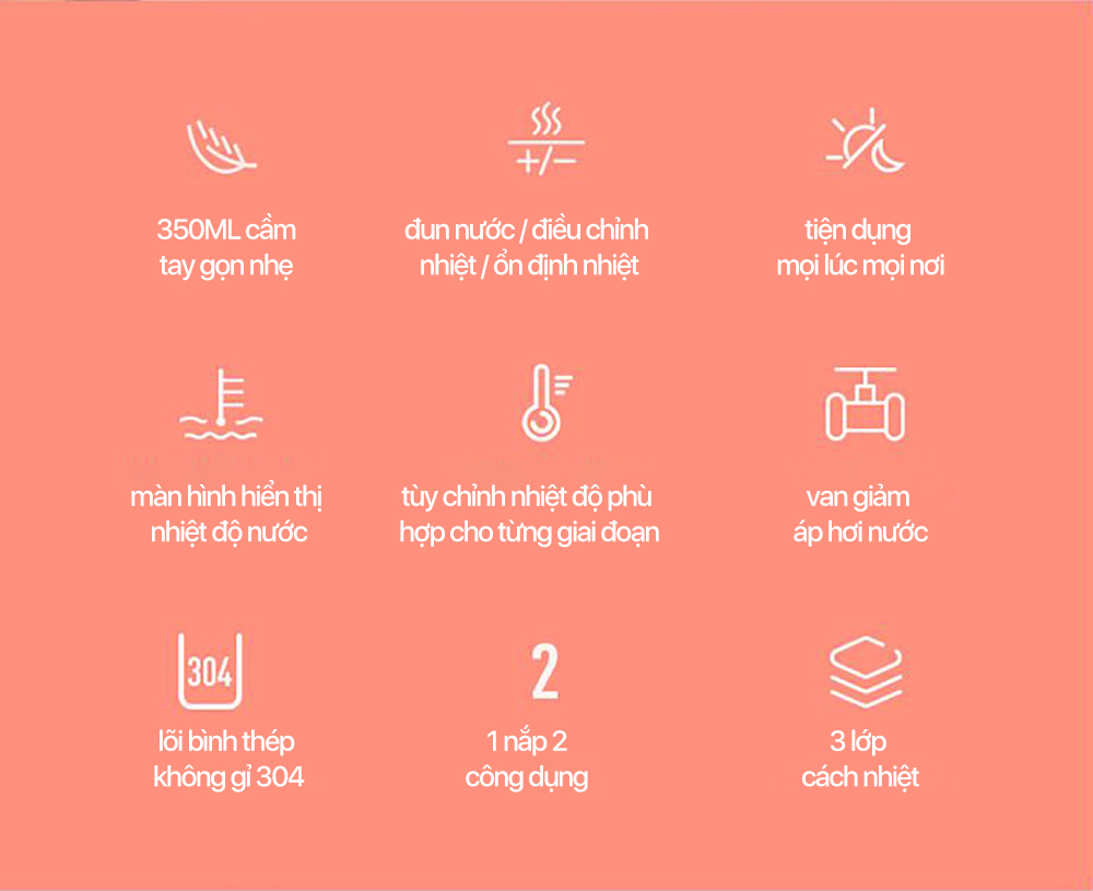 Bình giữ nhiệt Deerma DR035S Bình giữ nhiệt Deerma DR035S