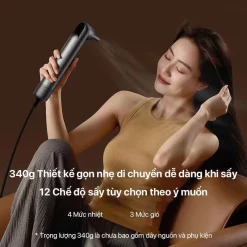 Máy sấy tóc ion âm Deerma DEM-CF35W