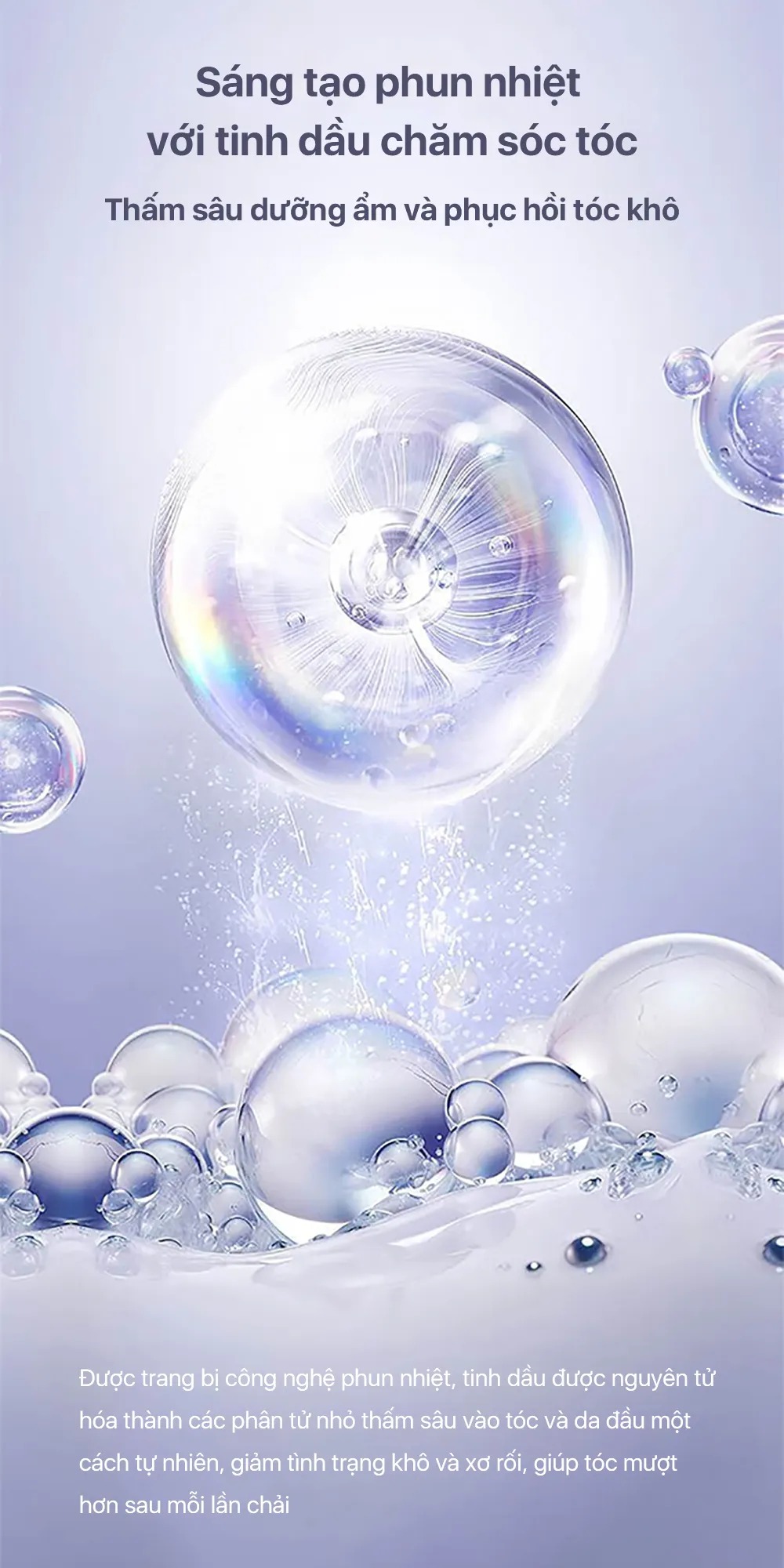 Lược massage đầu Philips PPM1511 - Tinh dầu dưỡng tóc