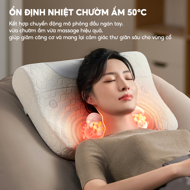 Gối massage cổ vai gáy Philips PPM3504 - Chính hãng Gối massage cổ vai gáy Philips PPM3504 - chườm ấm