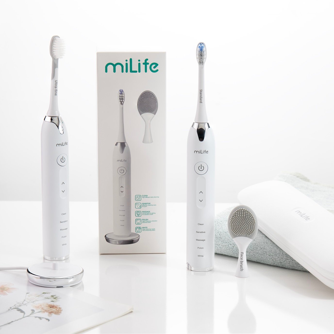 Bàn chải điện miLife tích hợp máy rửa mặt - Chính hãng Bàn chải điện miLife tích hợp máy rửa mặt