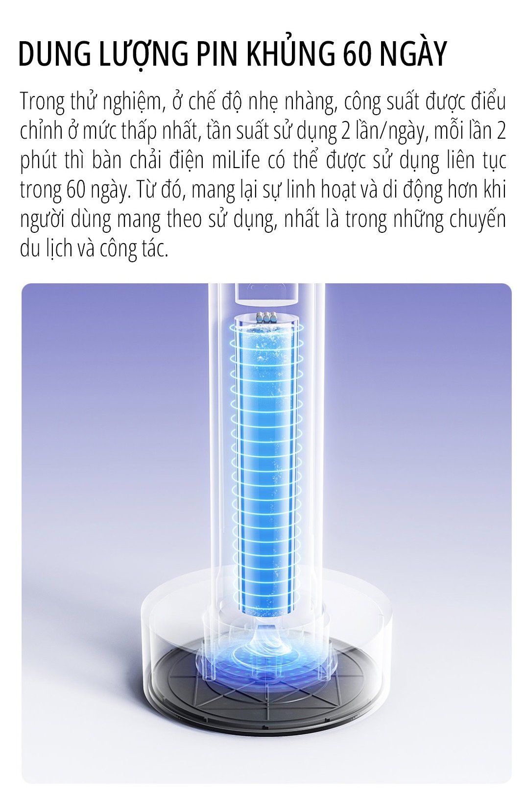 Bàn chải điện miLife tích hợp máy rửa mặt - Chính hãng Bàn chải điện miLife tích hợp máy rửa mặt dung lượng pin khủng