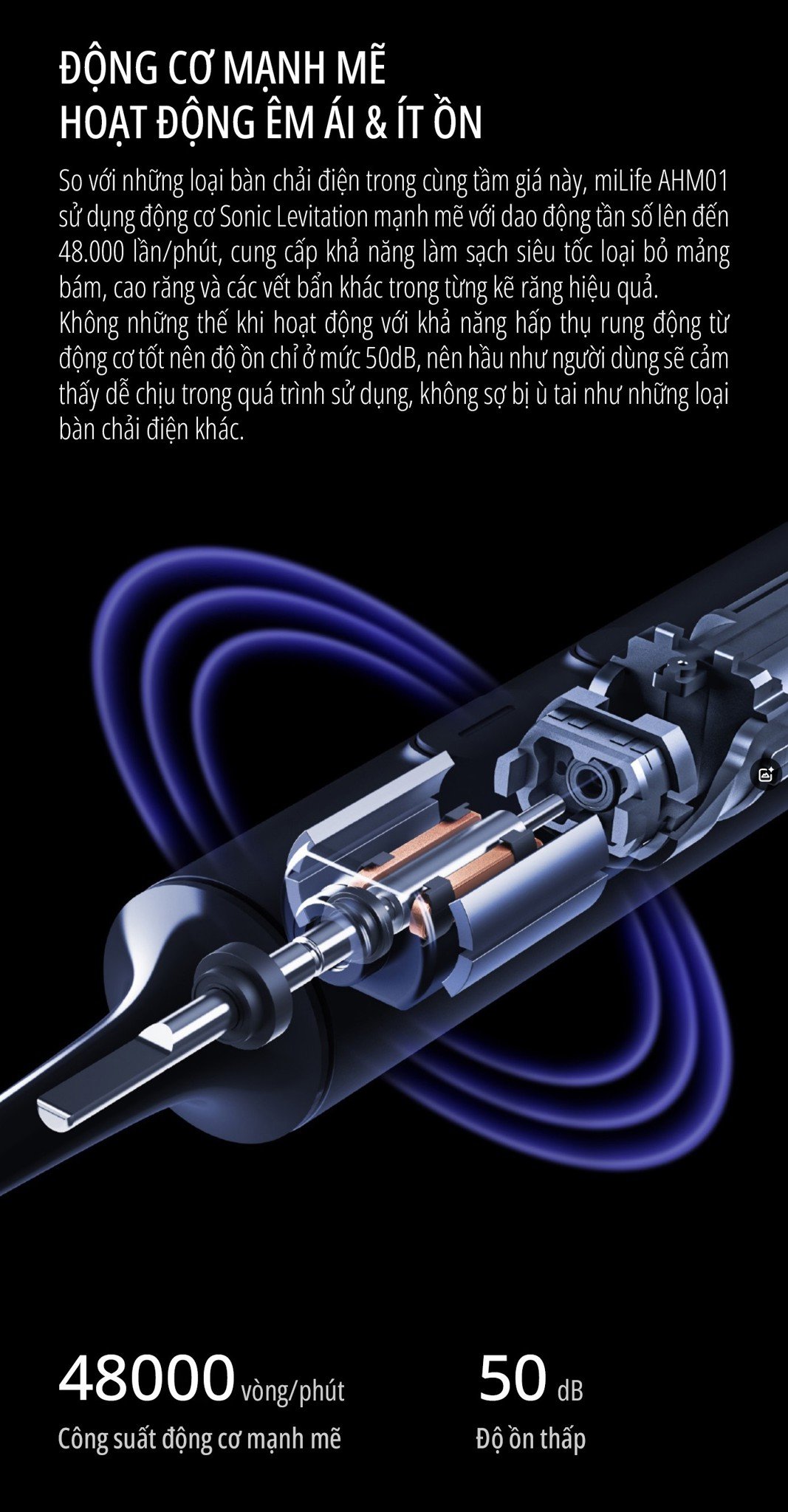 Bàn chải điện miLife tích hợp máy rửa mặt - Chính hãng Bàn chải điện miLife tích hợp máy rửa mặt hoạt động mạnh mẽ