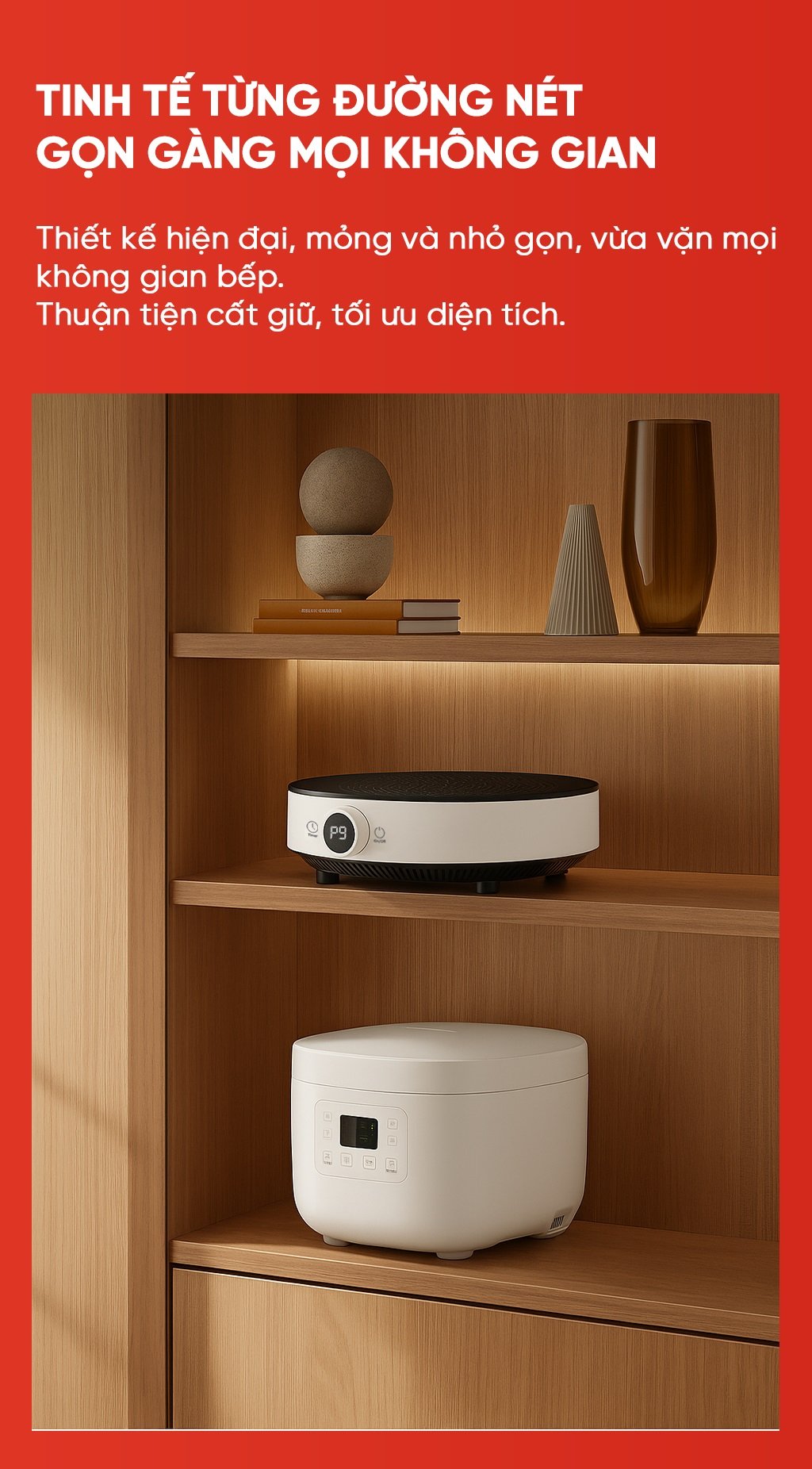 Bếp từ đơn miLife N2 tròn 9 mức nhiệt - Chính hãng Bếp từ đơn miLife N2 phù hợp mọi không gian