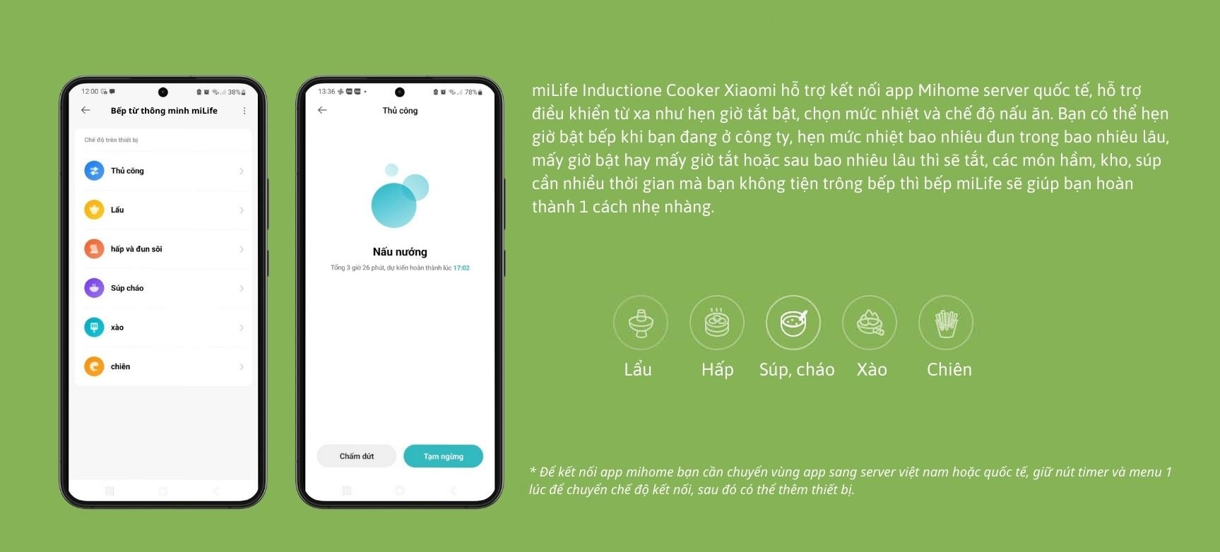 Bếp từ tròn miLife LFT011 với 99 mức nhiệt - Chính hãng Bếp từ tròn miLife LFT011 điều khiển qua app