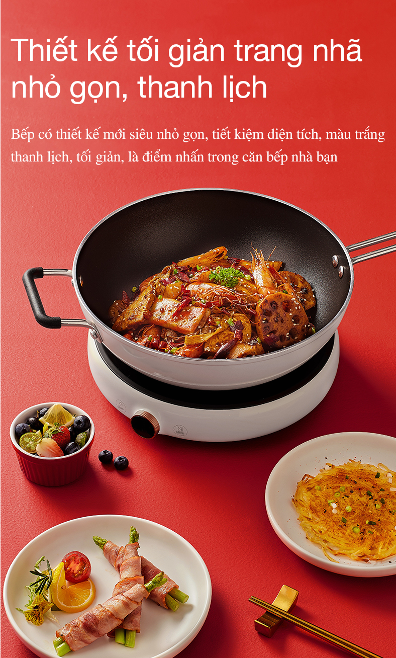 Bếp từ tròn miLife LFT011 với 99 mức nhiệt - Chính hãng Bếp từ tròn miLife LFT011 thiết kế tối giãn