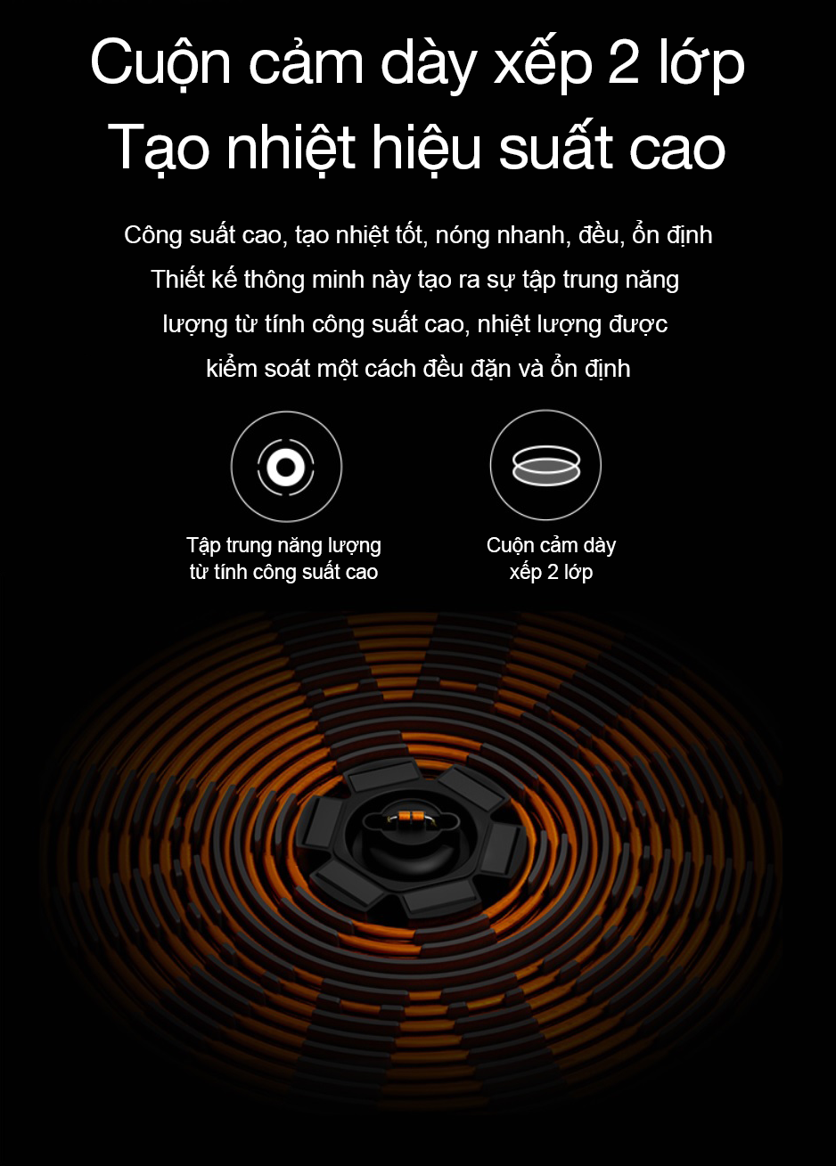 Bếp từ tròn miLife LFT011 với 99 mức nhiệt - Chính hãng Bếp từ tròn miLife LFT011 cuộn cảm dày