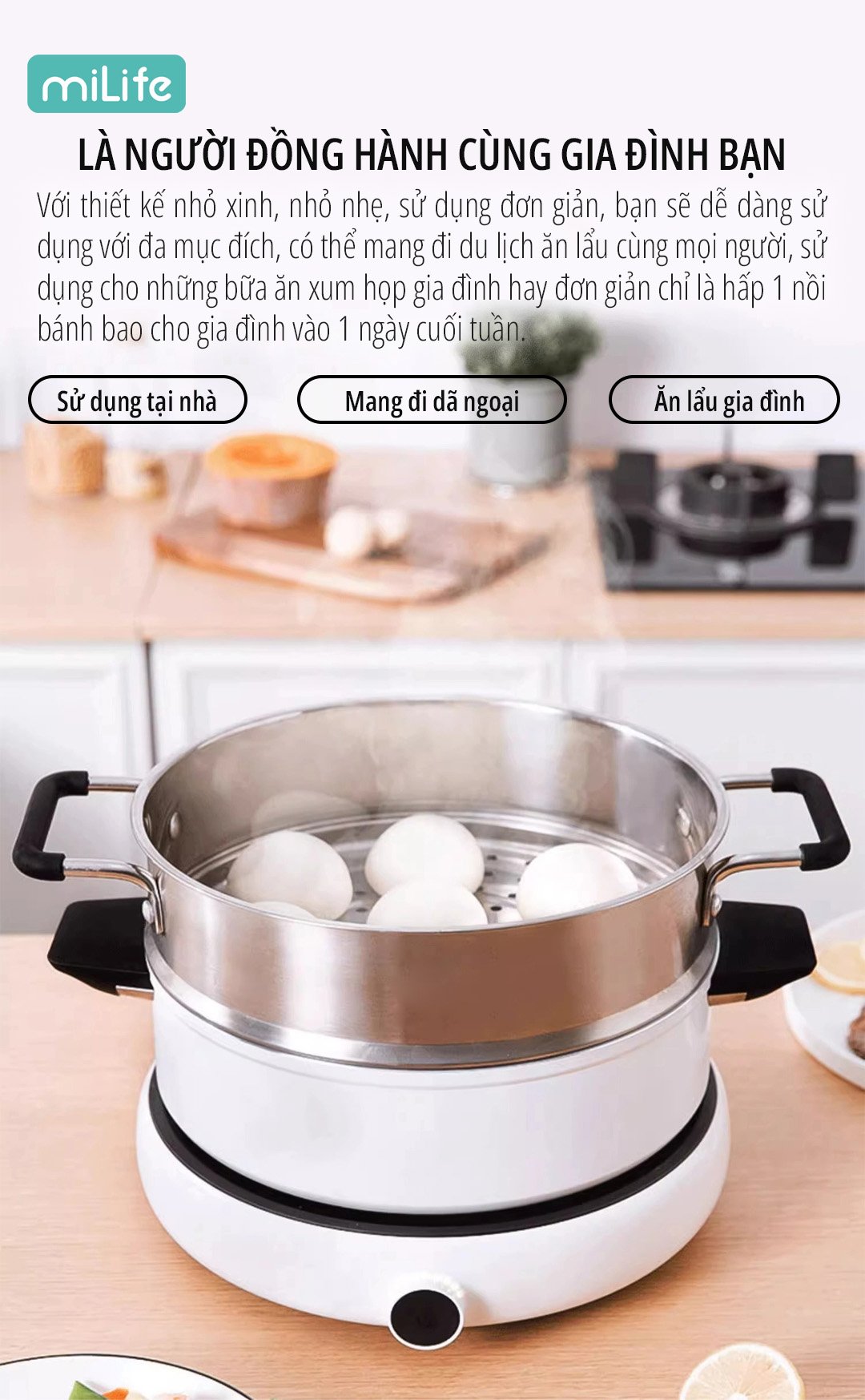 Bếp từ Xiaomi miLife Youth Lite 9 mức nhiệt - Chính hãng Bếp từ Xiaomi miLife Youth Lite 9 mức nhiệt