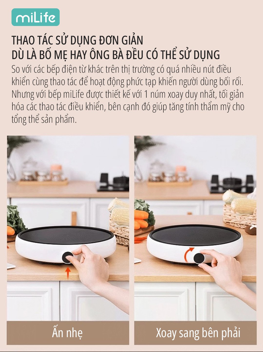 Bếp từ Xiaomi miLife Youth Lite 9 mức nhiệt - Chính hãng Bếp từ Xiaomi miLife Youth Lite 9 mức nhiệt dễ dàng sử dụng