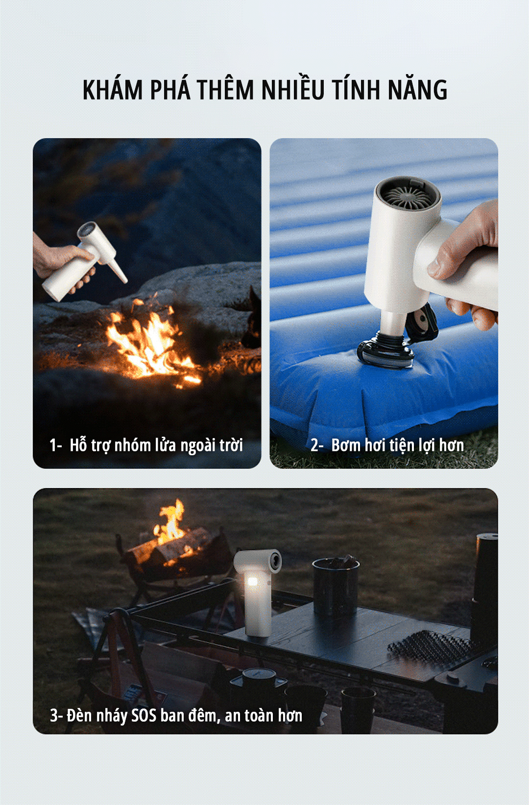 Quạt cầm tay phản lực miLife F1 đa năng - Chính hãng Quạt cầm tay phản lực miLife F1 ứng dụng linh hoạt